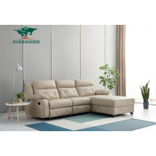 Italian Modern Sectional Living Room Home Genuine Leather Luxurious Wood Frame Sofa